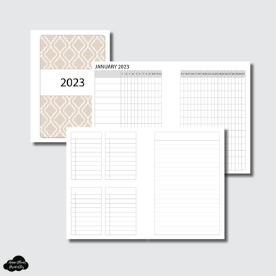 A6 Rings Size | 2023 Tracker + Lists & Notes Printable Insert