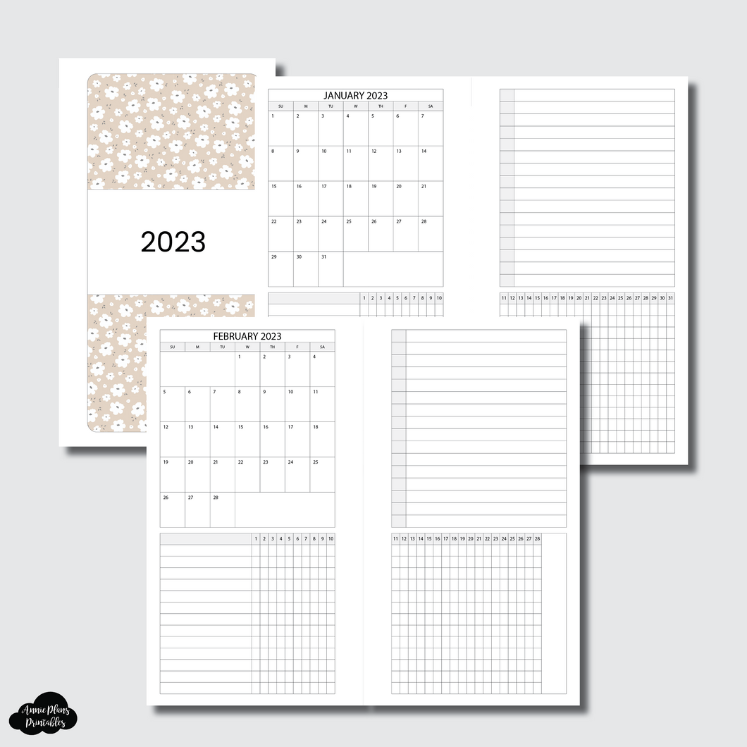  2023/24 Personal Size Calendar Planner Inserts