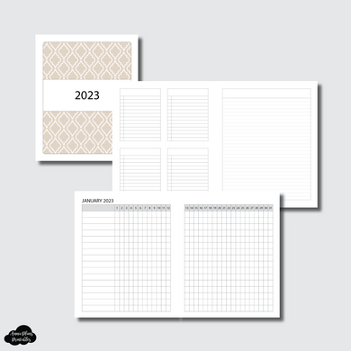 A5 Wide Rings Size | 2023 Tracker + Lists & Notes Printable Insert