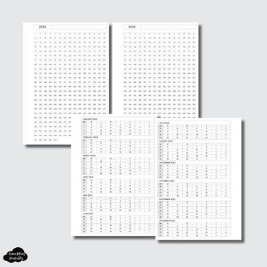 A6 Rings Size | 2023-2024 Year Breakdown Printable Insert