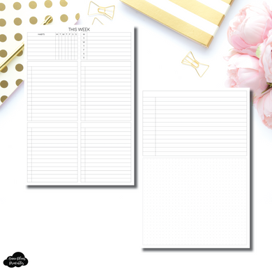 TIP IN A5 Size | Notebook Weekly Tip In Printable
