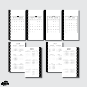 Personal Rings Size | 2023 Monthly Calendar Dashboard Printable Inserts