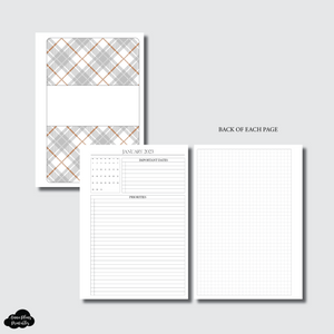 Personal Wide Rings Size | 2023 Monthly Priorities (SUNDAY Start) PRINTABLE INSERT