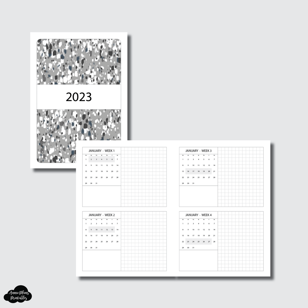 A6 TN Size | 2023: 52 Week Planning Printable Insert