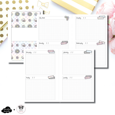 Mini HP Size | SparklyPaperCo Collaboration GRID Week on 4 Page Layout Printable Insert