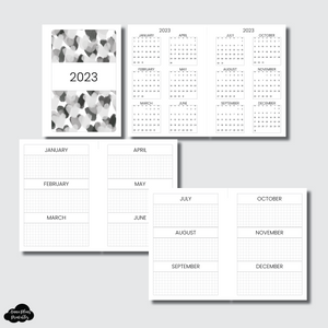Passport TN Size | 2023 Year at a Glance on 2 Pages Printable Insert