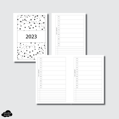 A6 Rings Size | 2023 Week On 1 Page + List Printable Insert