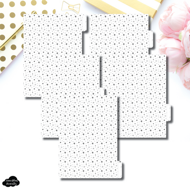 Personal Wide Ring Dividers | Starry 5 Side Tab Printable Dividers