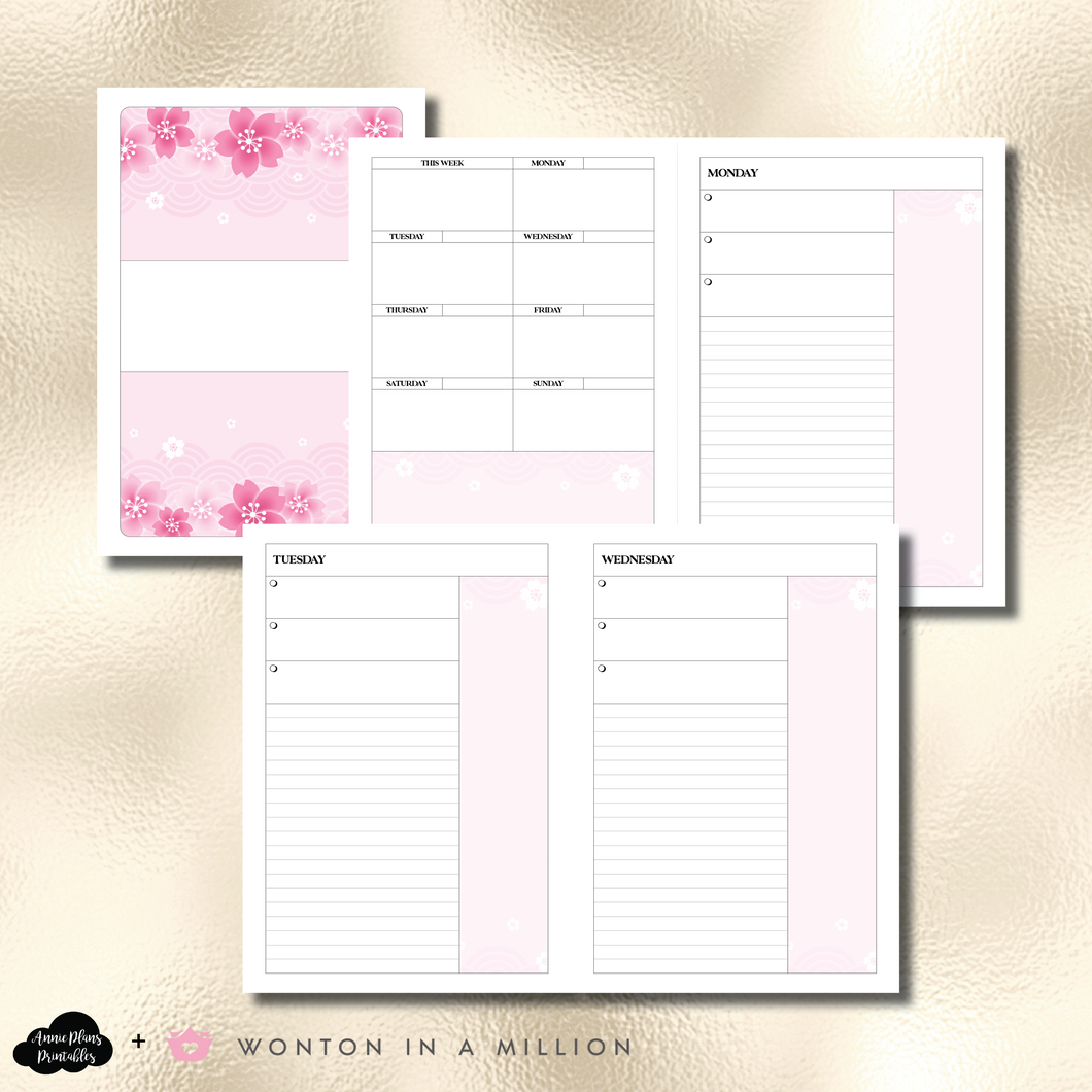 A5 Rings Size | LIMITED EDITION: Wonton In A Million Collaboration Bundle Printable Inserts