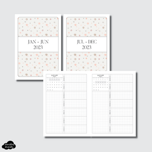 Passport TN Size | 2023 Week on 1 Page GRID with Calendar Printable Insert