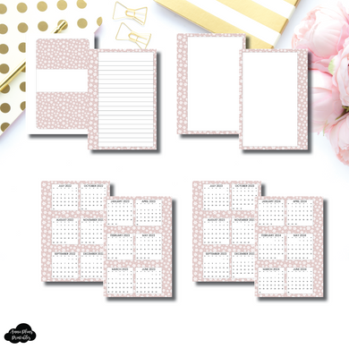Pocket Rings Size | Cute Blooms 3 in 1: 2022 - 2024 Academic Yearly Overviews + Sticky Note Dashboard + Lined Printable Insert