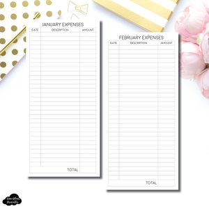 TIP IN WEEKS Size | Monthly Expenses Tip In Printable