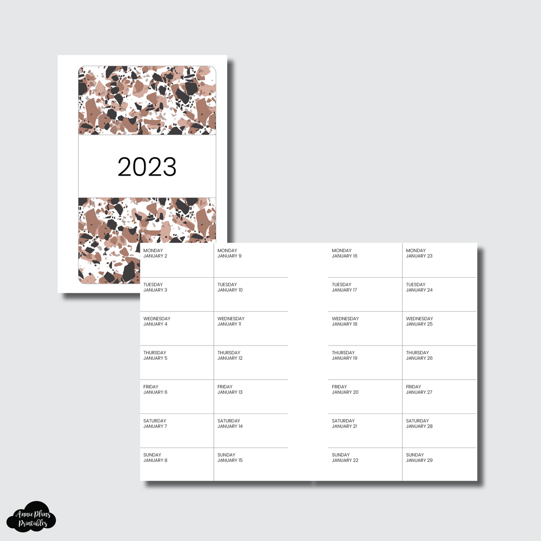 Pocket Rings Size | 2023 2 WEEKS ON 1 PAGE PRINTABLE INSERT