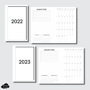 FC Rings Size | 2022 & 2023 Important Dates & Notes With Monthly Calendar (SUNDAY Start) PRINTABLE INSERT