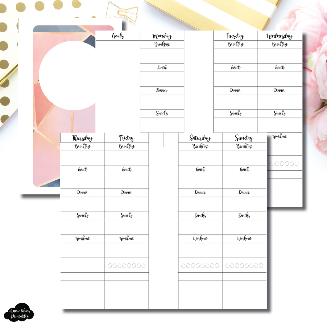 FC Pocket Rings Size | Wellness Tracker Printable Insert