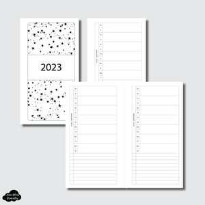Personal Rings Size | 2023 Week On 1 Page + List Printable Insert