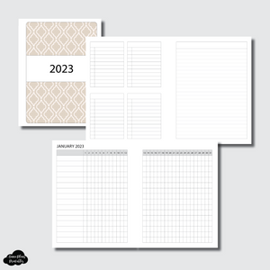 B6 Rings Size | 2023 Tracker + Lists & Notes Printable Insert
