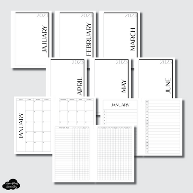 Personal Wide Rings Size | JANUARY - JUNE 2023 Catch All Monthly Layout Printable Insert