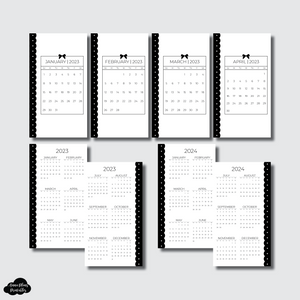 B6 Rings Size | 2023 Monthly Calendar Dashboard Printable Inserts