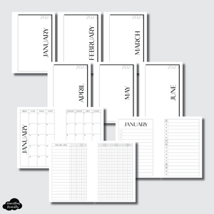Pocket Plus Rings Size | JANUARY - JUNE 2023 Catch All Monthly Layout Printable Insert