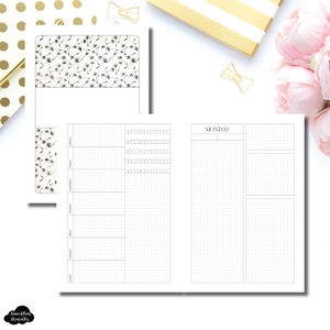 A5 Rings Size | Undated Daily Grid Printable Insert