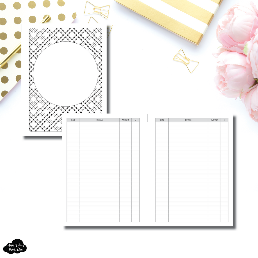 B6 Rings Size | Simple Bill Tracker Printable Insert ...