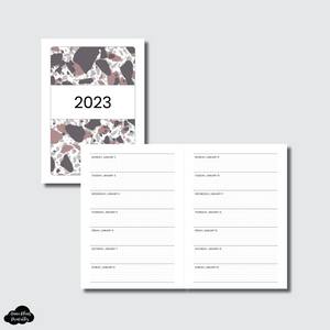 A5 Rings Size | 2023 1 WEEK ON 1 PAGE PRINTABLE INSERT