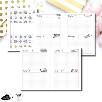 A6 Rings Size | SparklyPaperCo Collaboration GRID Week on 4 Page Layout Printable Insert