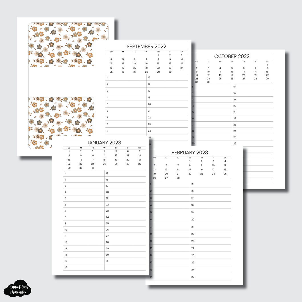 A5 Rings Size | 2022 - 2023 SIMPLE Perpetual Calendar Printable Insert – AnniePlansPrintables, LLC A5 Rings Size | 2022 - 2023 SIMPLE Perpetual Calendar Printable Insert – AnniePlansPrintables, LLC