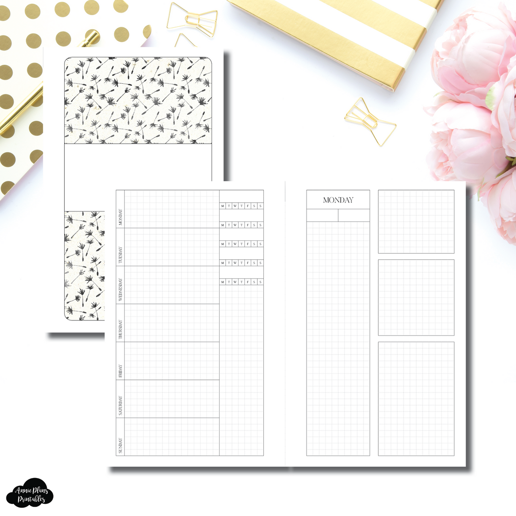 FC Rings Size | Undated Daily Grid Printable Insert