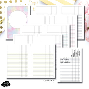 Personal Wide Rings Size | Multi Use Tracker/Check List Printable Insert