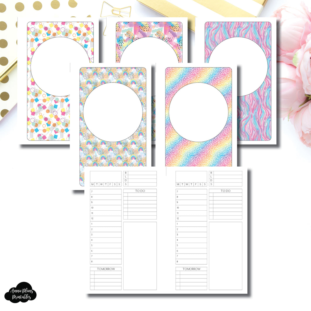 Mini HP Size | Undated Structured Timed Daily Printable Insert