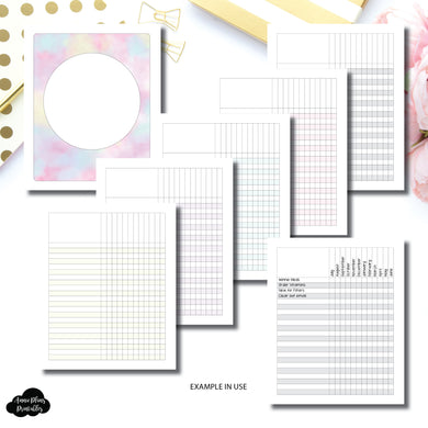 A5 Wide Rings Size | Multi Use Tracker/Check List Printable Insert