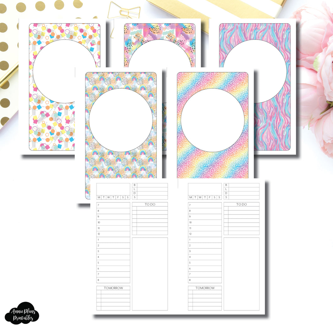 FC Rings Size | Undated Structured Timed Daily Printable Insert
