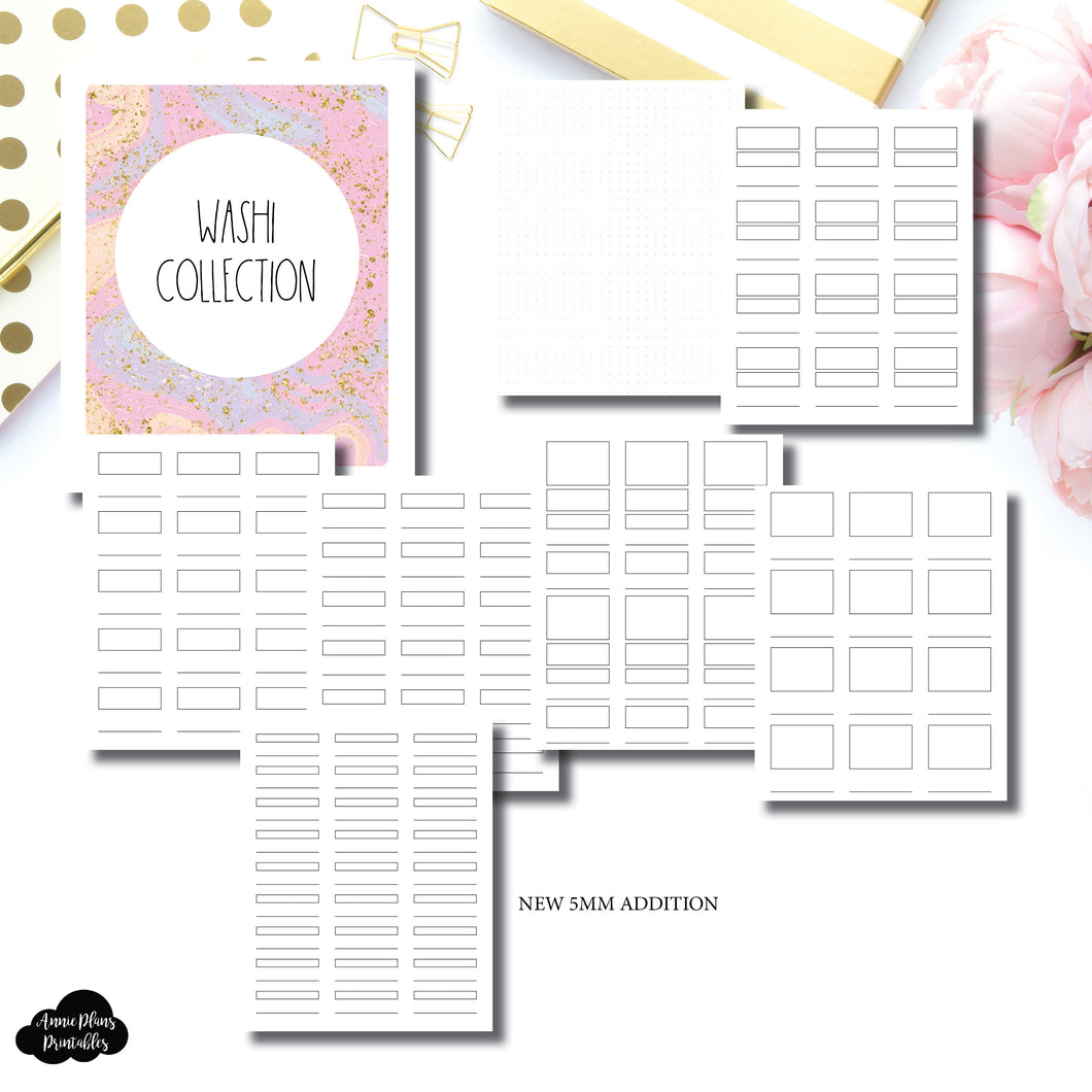 A5 Rings Size | Washi Collection Printable Insert ©