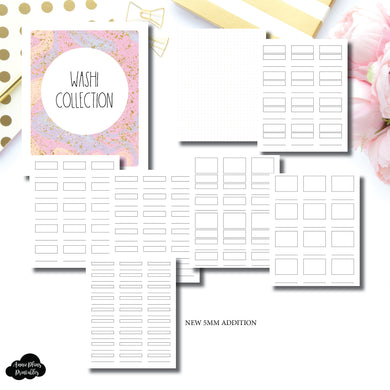 A5 Wide Rings Size | Washi Collection Printable Insert ©