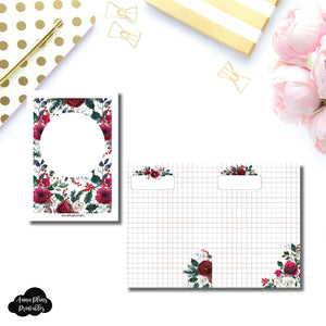 A6 TN Size | Holiday Floral Grid Printable Insert ©