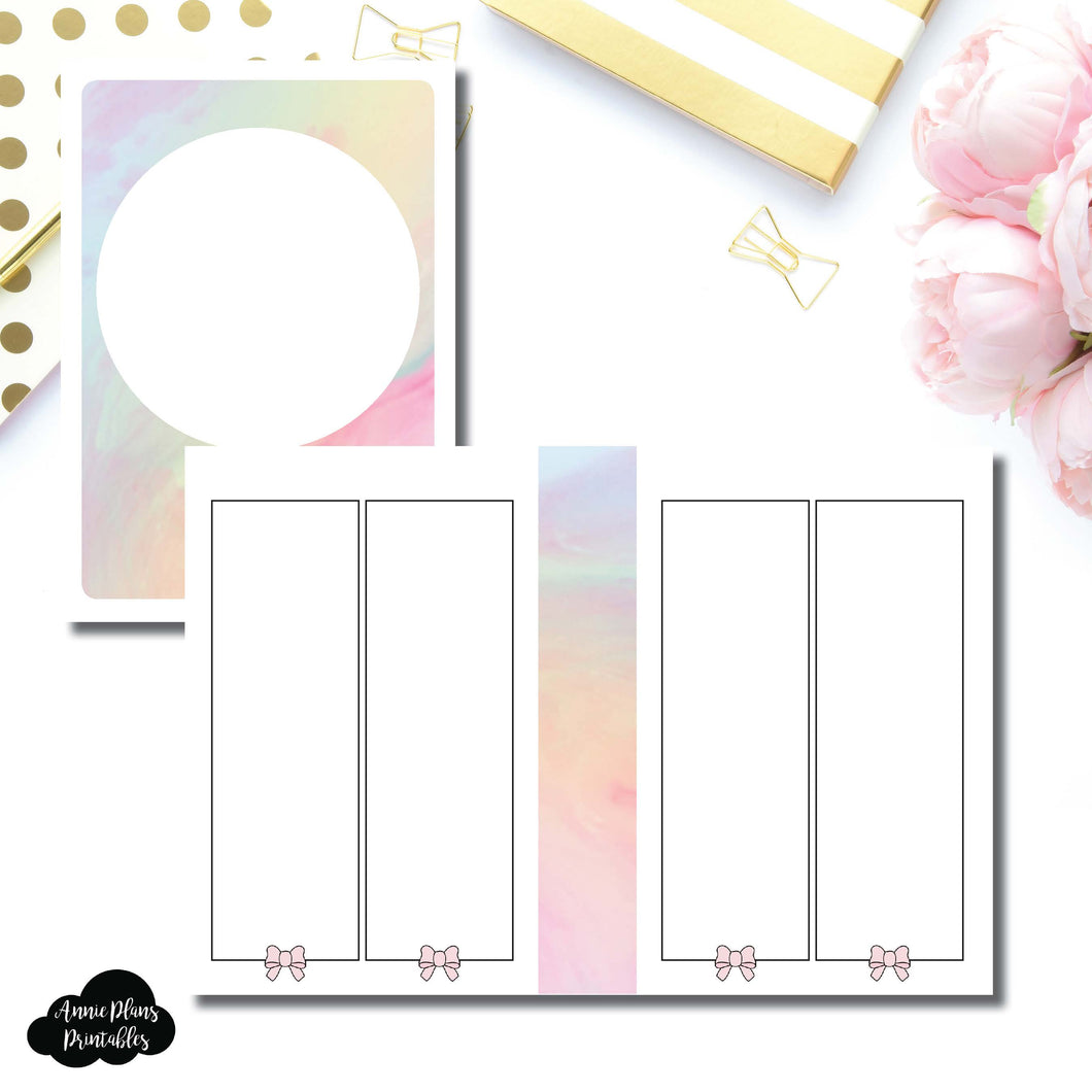 A6 TN Size | SimplyGilded Collaboration Vertical Week on 4 Page Printable Insert ©