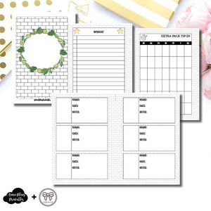 A6 Rings Size | Plant Care - Fox & Pip Collaboration Printable Insert ©