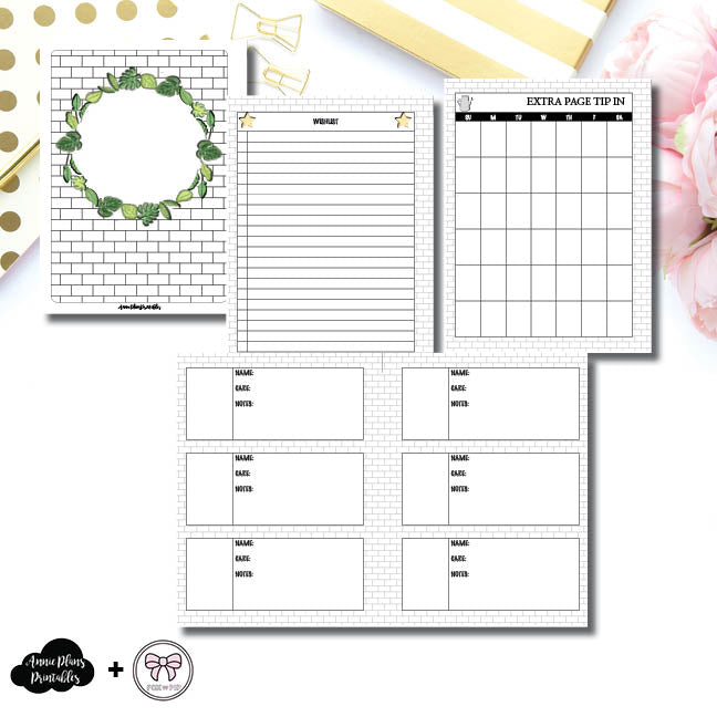 B6 Rings Size | Plant Care - Fox & Pip Collaboration Printable Insert ©