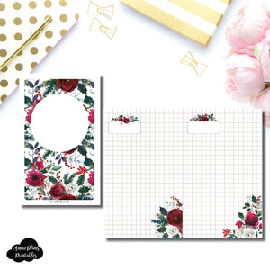 B6 Slim TN Size | Holiday Floral Grid Printable Insert ©
