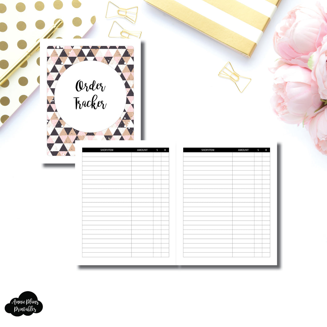 A5 Wide Rings SIZE | Basic Order Tracker Printable Insert ©