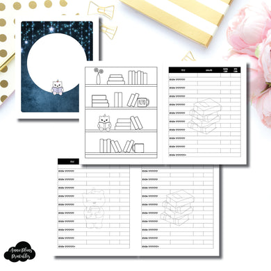 A5 Wide Rings Size | SpotDrop Collaboration Reading Book Log Printable Insert ©