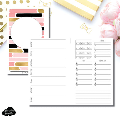 FC Rings Size | Undated Week on 2 Page with Trackers Printable Insert ©