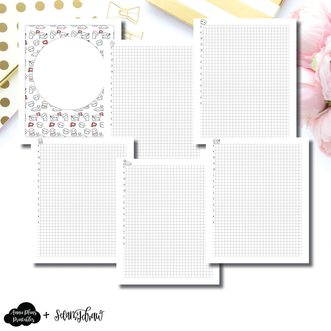 A5 Wide Rings Size | SeeAmyDraw Timed Daily Grid Collab Printable Insert