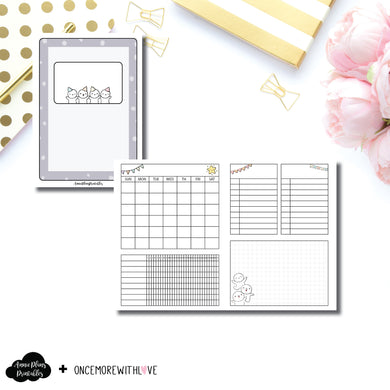 B6 TN Size | Undated Monthly OnceMoreWithLove Collaboration Printable Insert ©
