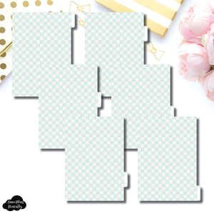 A5 Ring Dividers | Luxe Mint 6 Side Tab Printable Dividers