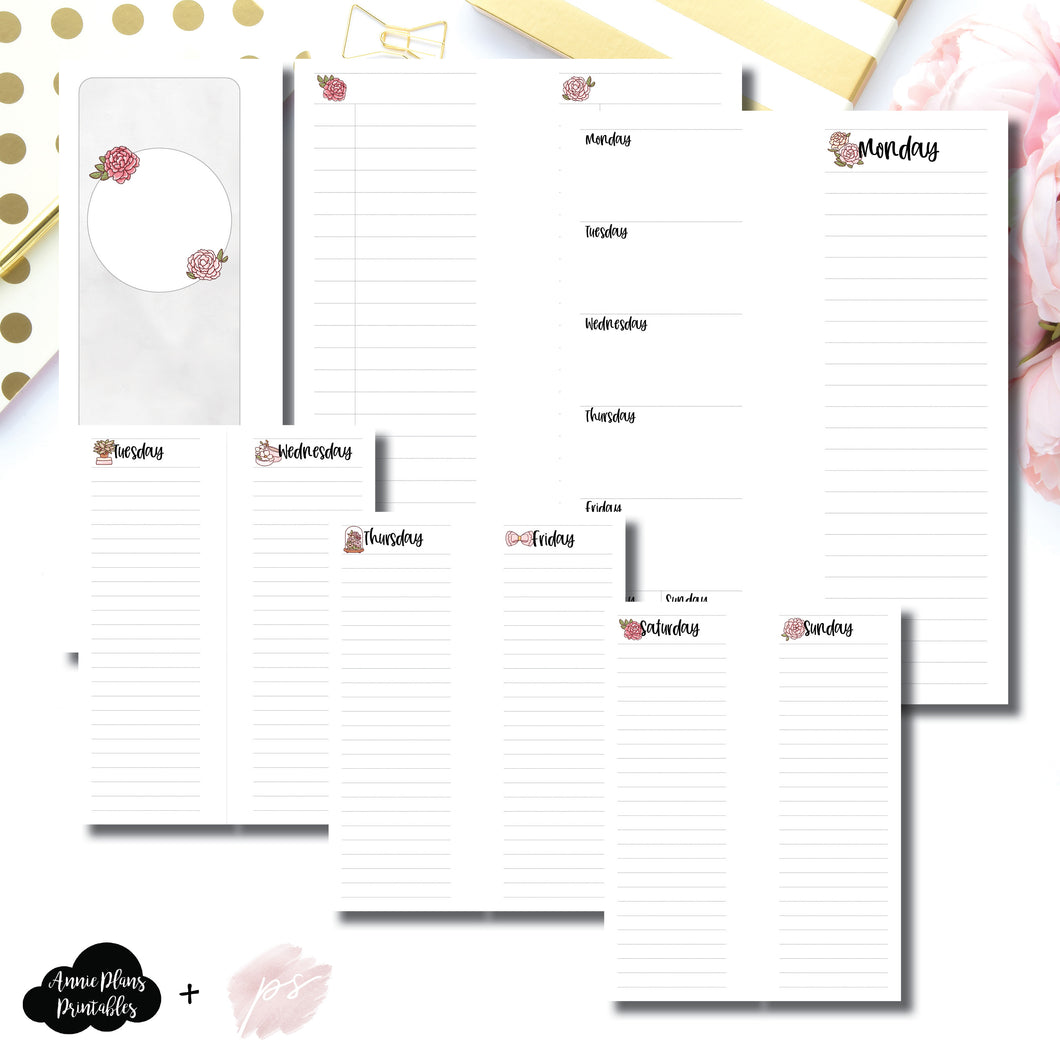 Skinny Mini HP Size | Undated Daily Papershire Collaboration Printable Insert ©