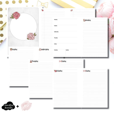 Personal Wide Rings Size | Undated Daily Papershire Collaboration Printable Insert ©