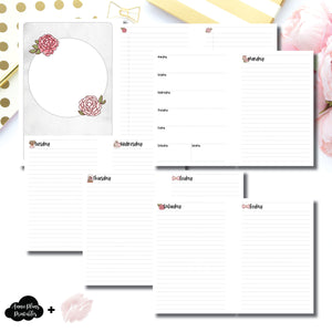 A6 TN Size | Undated Daily Papershire Collaboration Printable Insert ©
